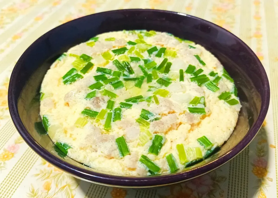 Steamed Egg with Minced Pork|🌿Veerapan Mu🌿さん