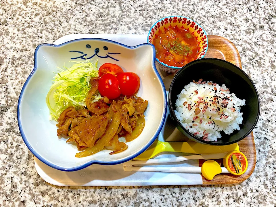 4歳長男お夕飯🍽|つんさん