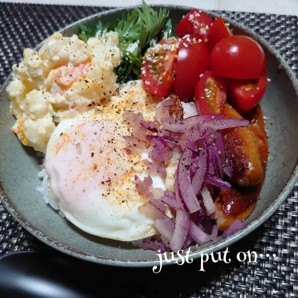 Snapdishの料理写真:あるもの乗っけ丼|にゃんこさん