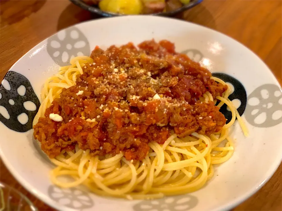 濃厚ミートソーススパゲッティ|ふくすけ食堂さん