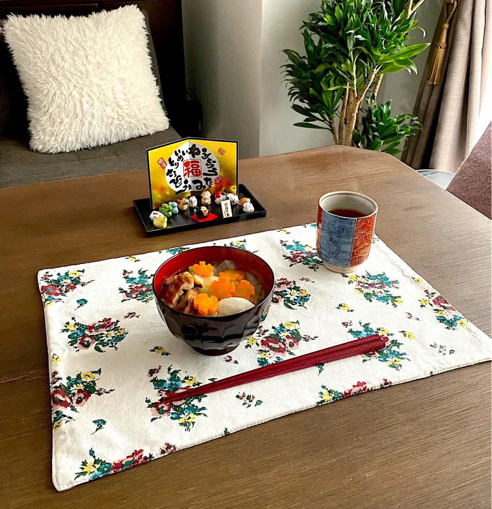 穴子のお雑煮、ほうじ茶|pentarouさん