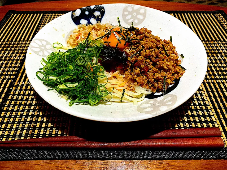 半田そうめん台湾まぜそば風|カジさん