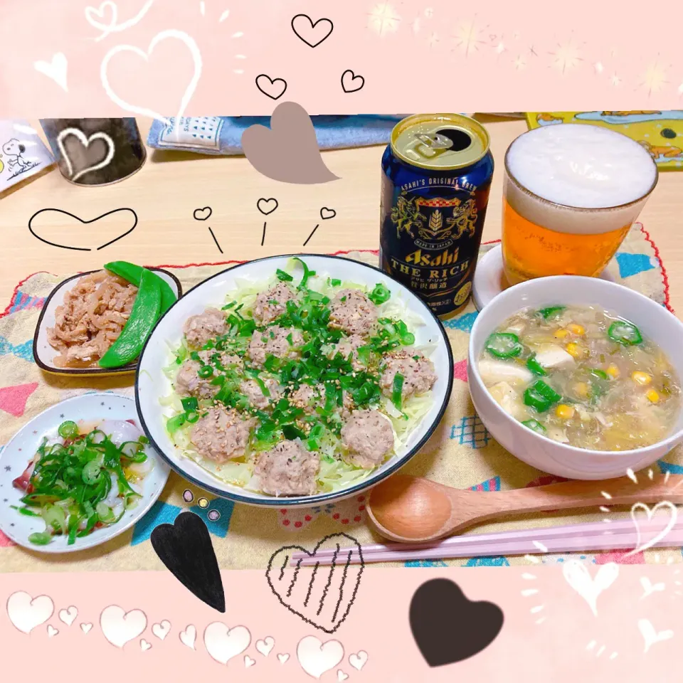 Snapdishの料理写真:１／１２ ｔｕｅ 晩ごはん🍴＊○°|rinaronarさん