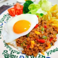 ワンプレートで野菜たっぷりキーマカレー😋🍛