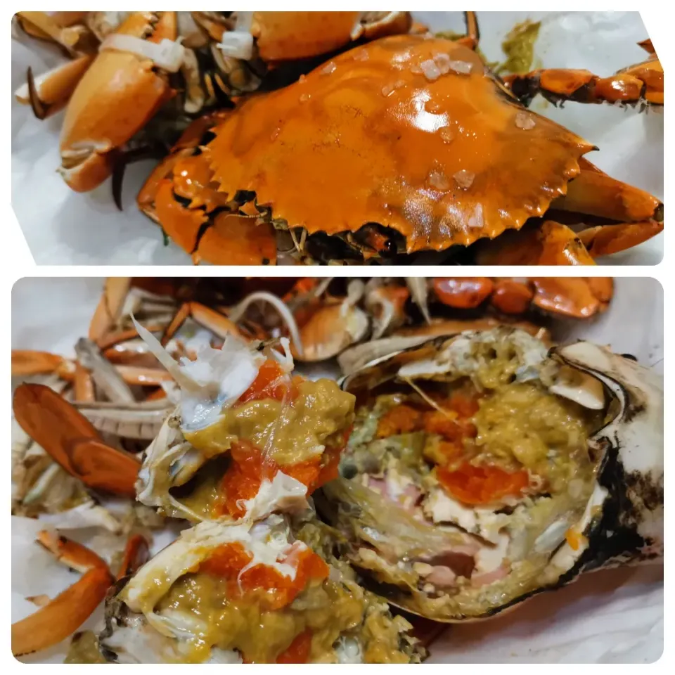 Roast Mud Crab with Coarse salt and oil|Kalie Hoさん