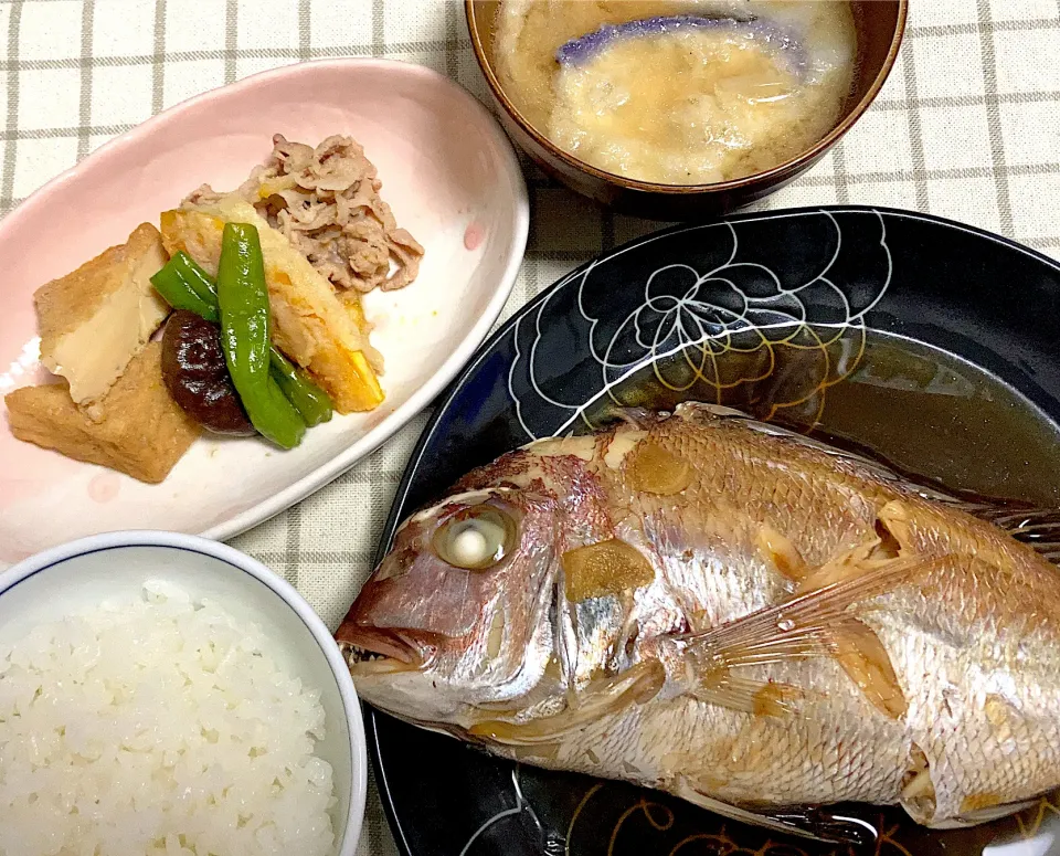 鯛の煮付けと豚肉厚揚げの煮物|kimiさん