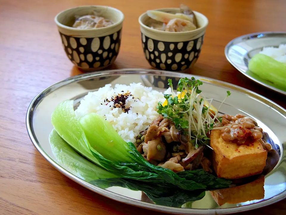 納豆と中華のワンプレート|@chieko_tanabe_さん