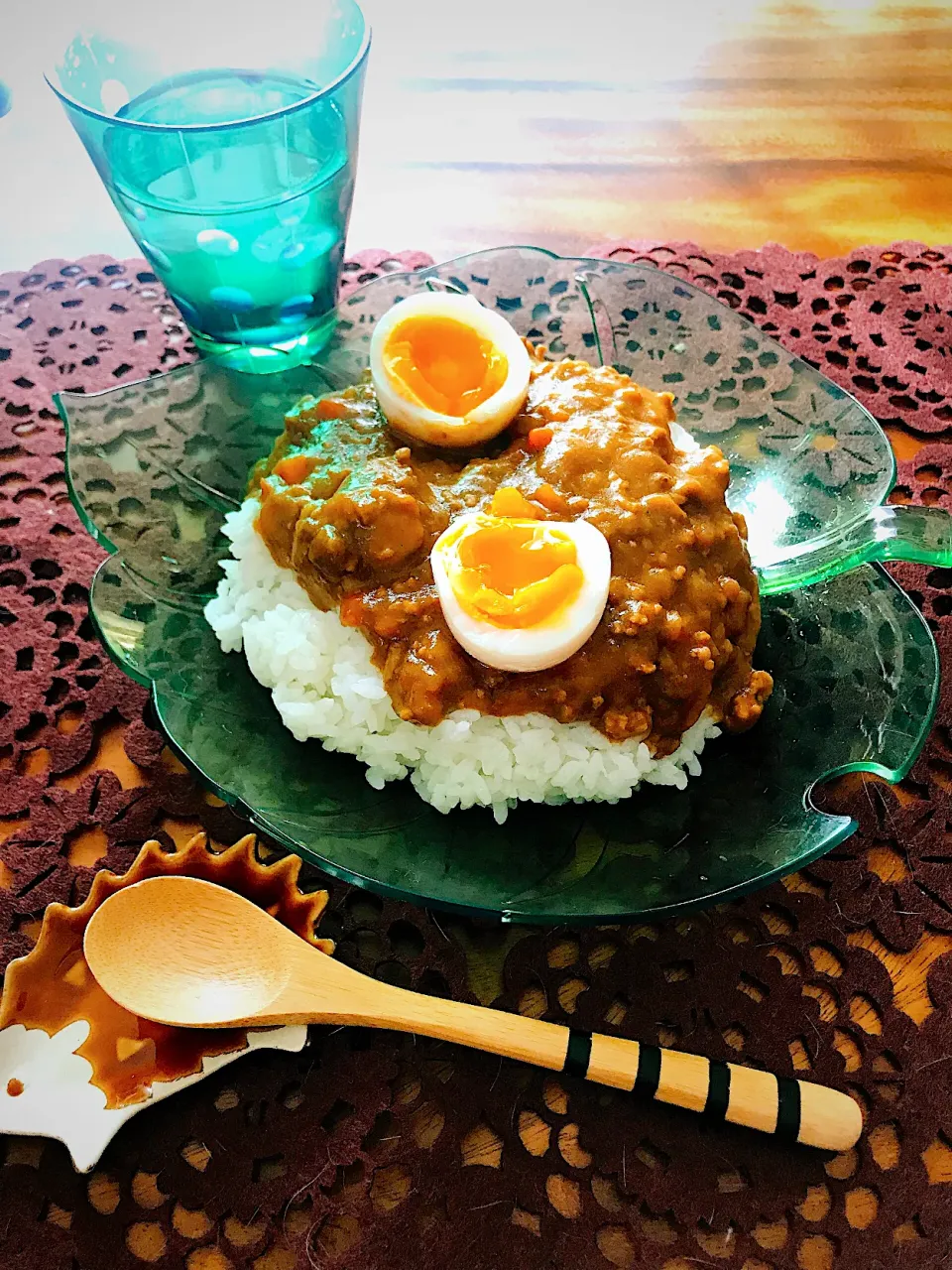 ✲︎私のお昼ご飯✲︎昨夜の残りのキーマカレー😆🎀🎀|🌼はなちゃん🌼さん