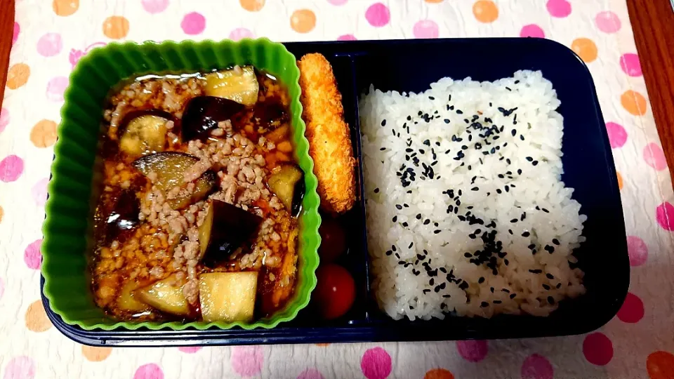 麻婆茄子❤️旦那さんお弁当🎵😊|かおるcitronさん