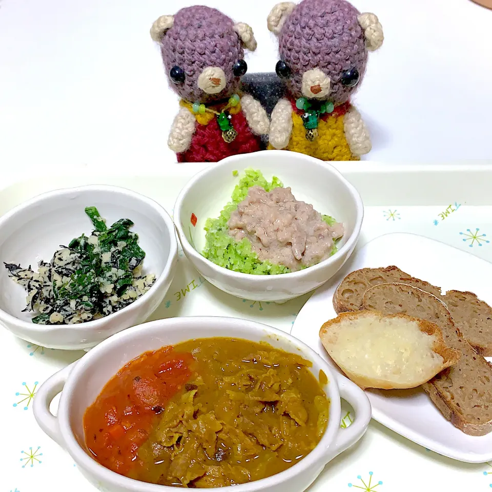 Snapdishの料理写真:毎度の雑盛り晩ごぱん(°▽°)|chagashiさん