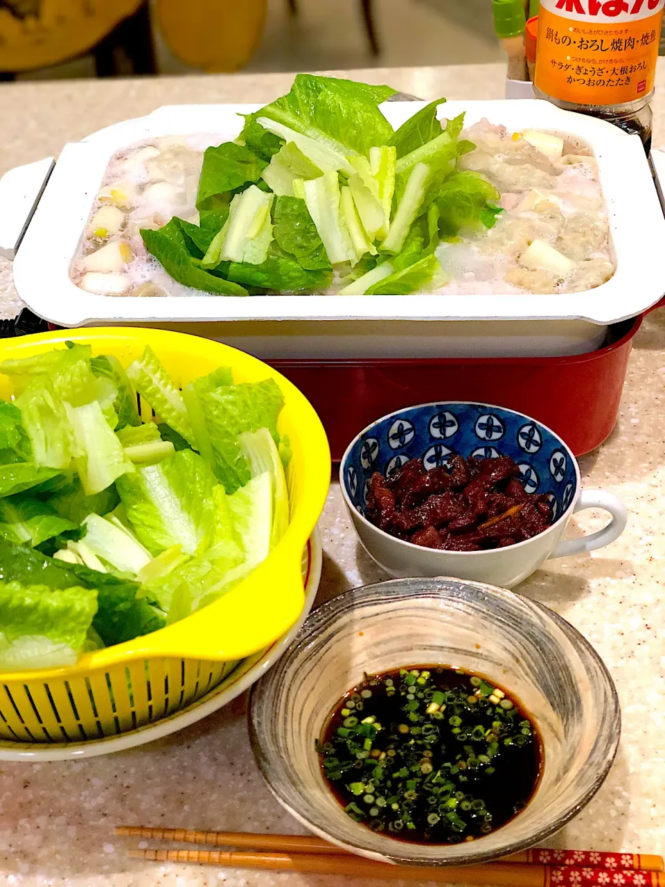 水餃子🥟とロメインレタス🥬の鍋🍲！|Mayumiさん