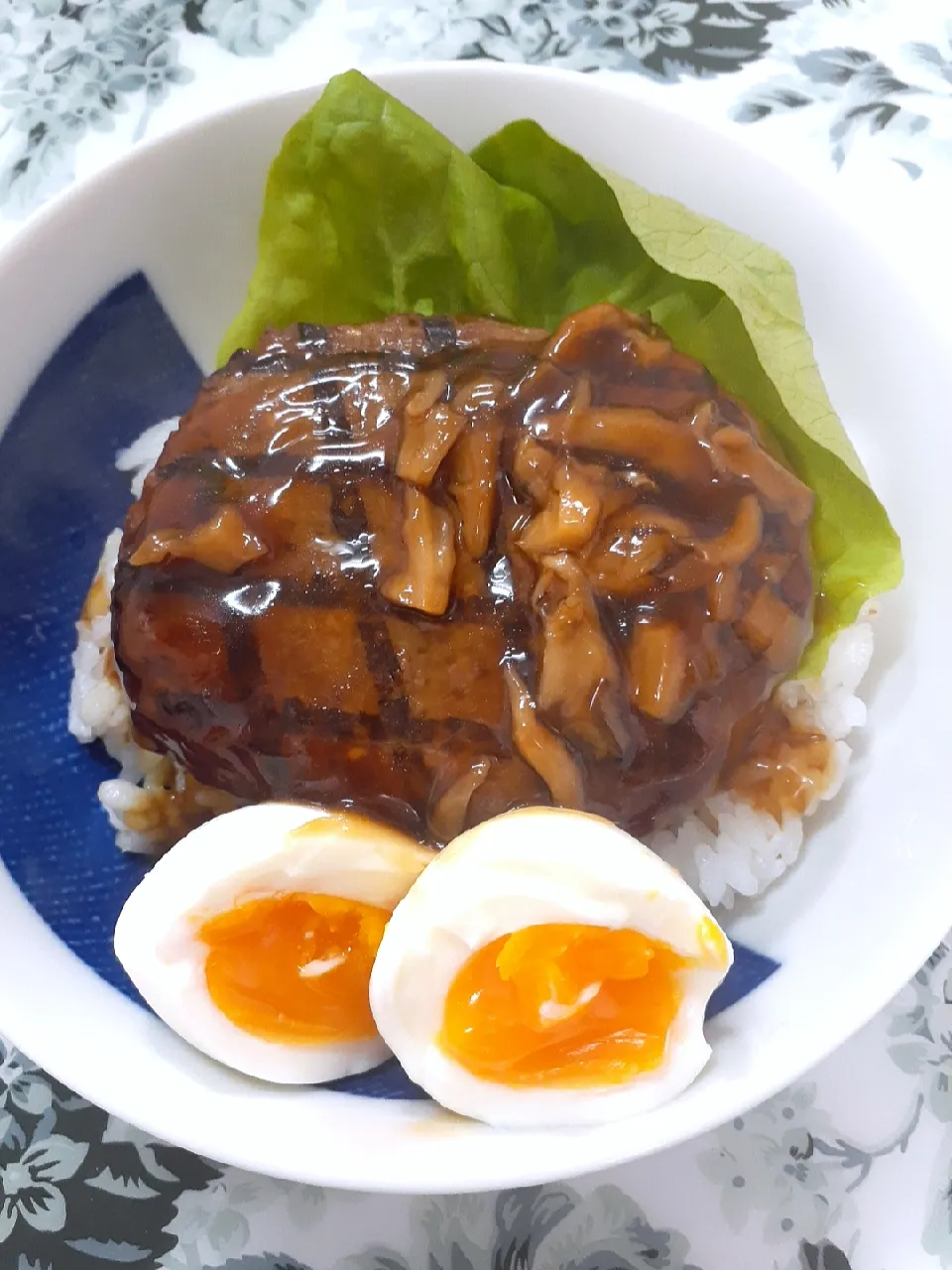 🔷業スー🍄舞茸和風ハンバーグ丼🔷|@きなこさん