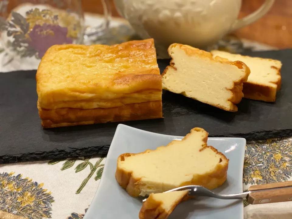 Snapdishの料理写真:今週のおやつ☺︎リコッタチーズケーキ🧀|まめすけ。さん