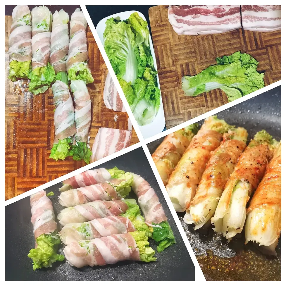 Pork Belly Vegetable roll with Korean spicy sauce.|Kalie Hoさん