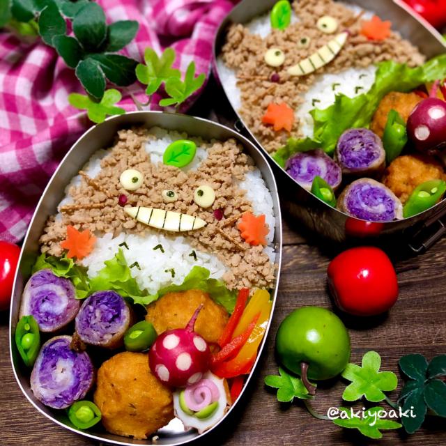 そぼろdeトトロ弁当/Akiyoෆ¨̮⑅ | Snapdish[スナップディッシュ] (ID