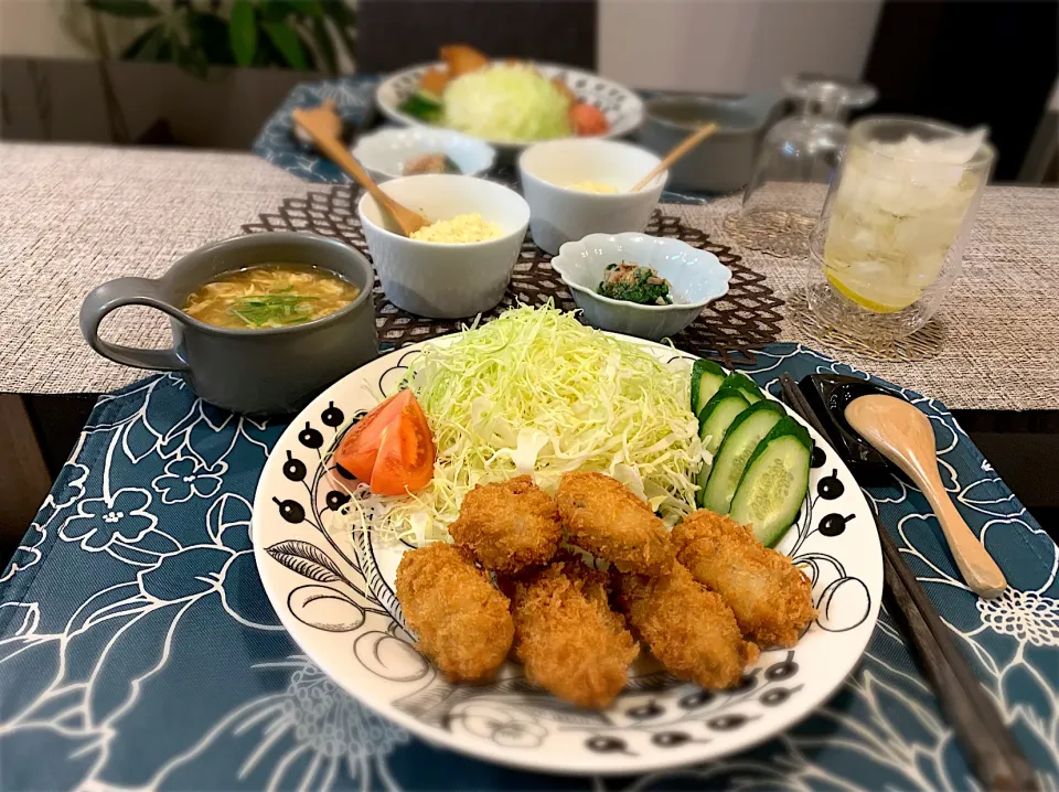 カキフライ😌手作りタルタルソースでガッツリと😋|ゆかさん