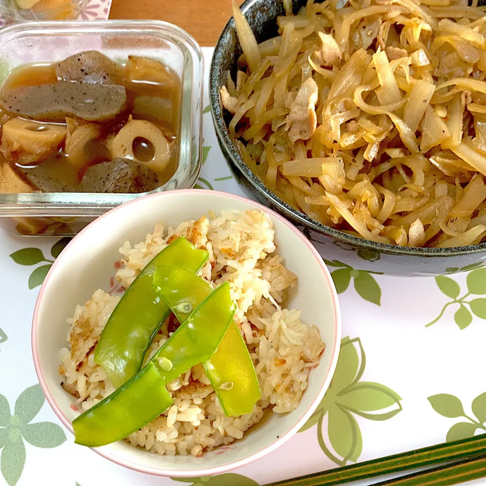 ヤーコンの煮物と炊き込みご飯|みんみんさん