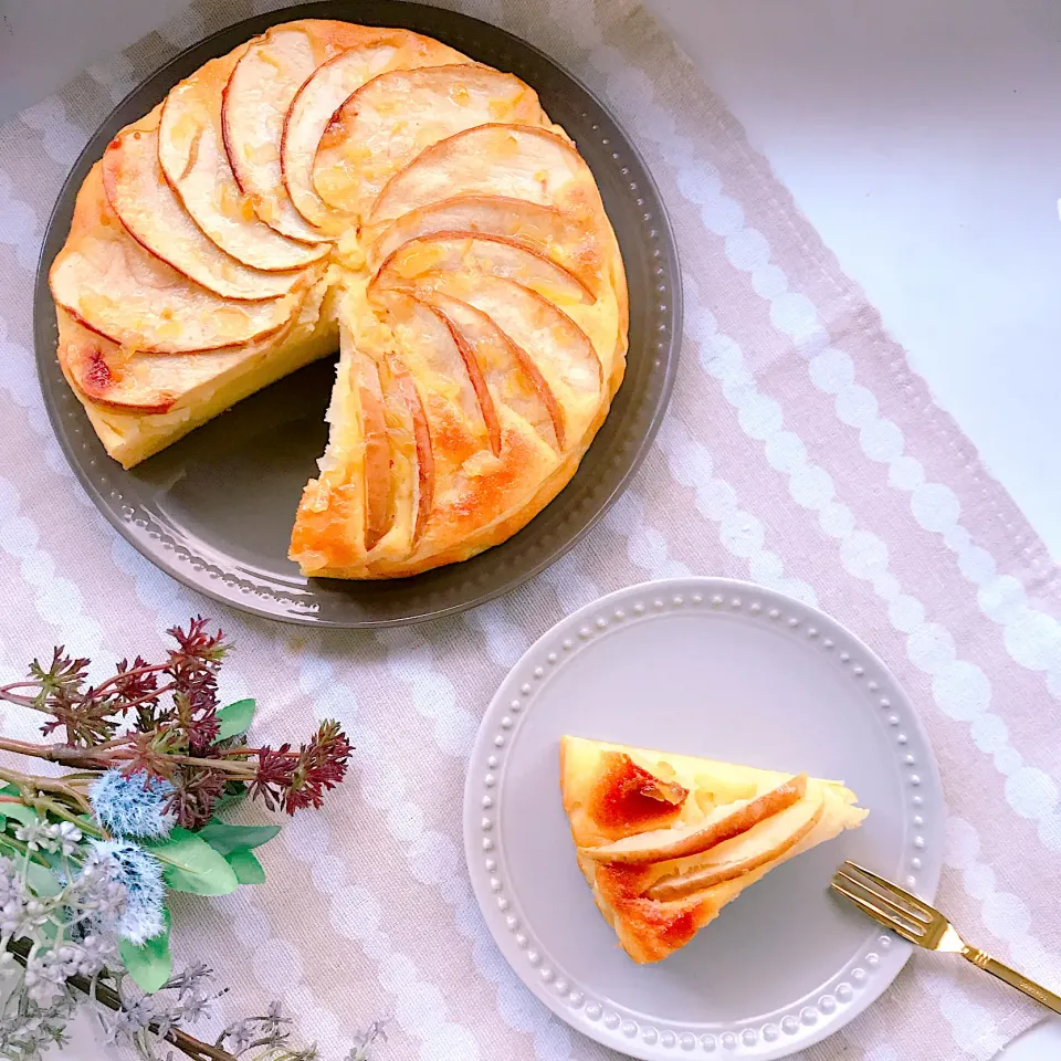 米粉のヨーグルトポムポム🍎💕|めぐぐさん