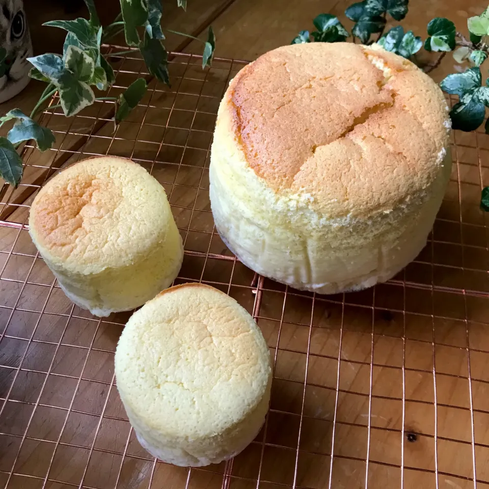 🧀リベンジ決定❗️のスフレチーズケーキ 🧁でもプルプル感はバッチリ👌|Hollyさん