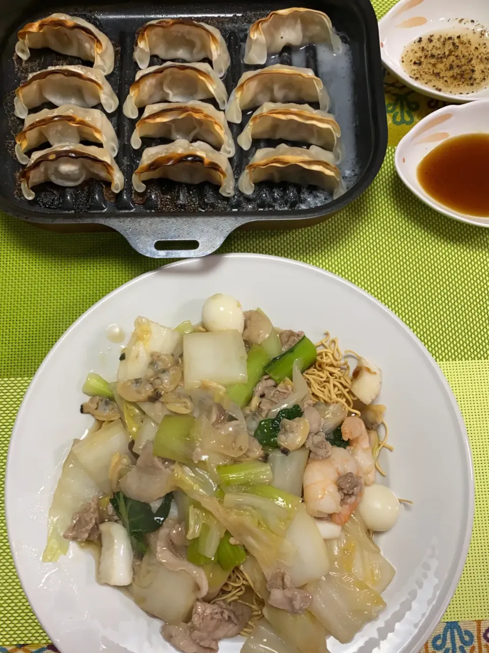 あんかけ焼きそば、餃子|peanutsさん