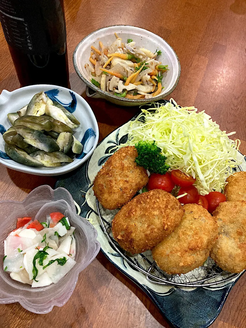 Snapdishの料理写真:蓮根三昧 晩ご飯|sakuramochiさん