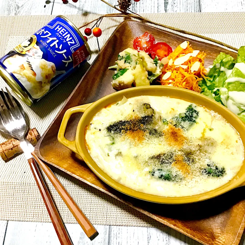 Snapdishの料理写真:とろ〜り💕牡蠣グラタンのワンプレートごはん🎶|夢ーテルさん