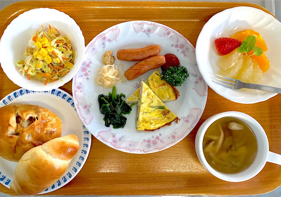 朝食 オムレツ|まりままさん