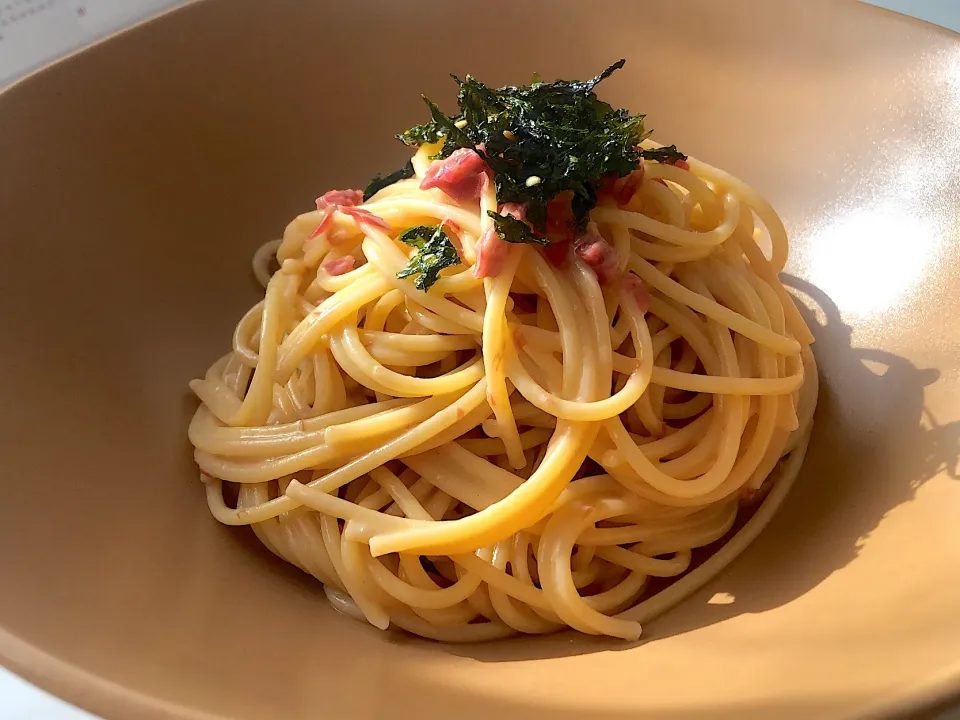 梅バターパスタ🍝|サラ飯キャンパーさん