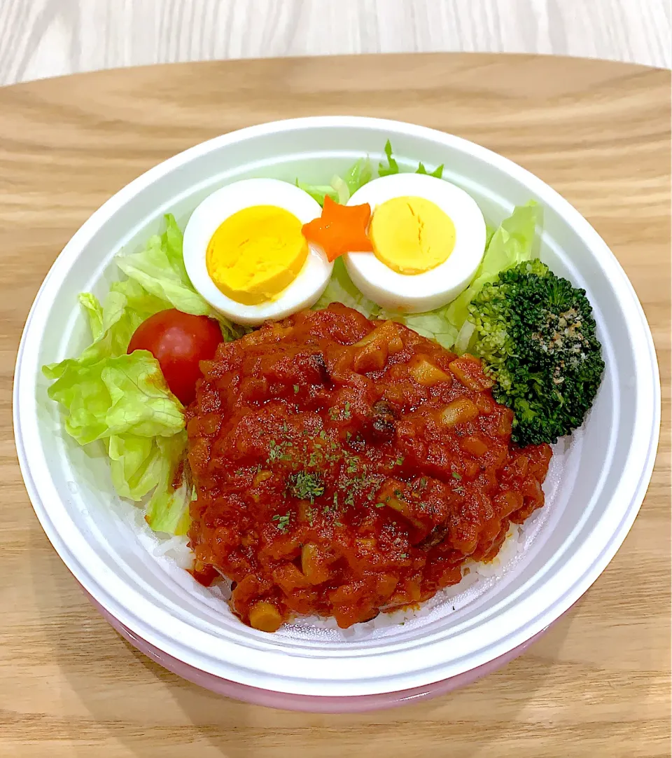 洋風トマトソース🍅ハンバーグ丼|直美さん