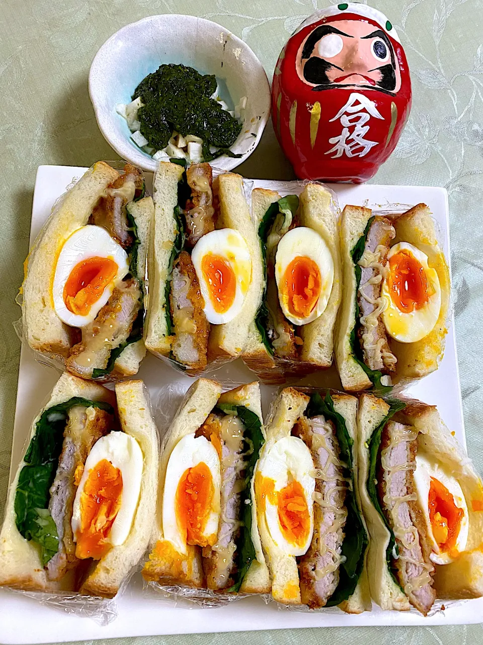 Snapdishの料理写真:16、17日は 共通テストです❗最強カツサンド🥪の晩ご飯|ぽっちさん