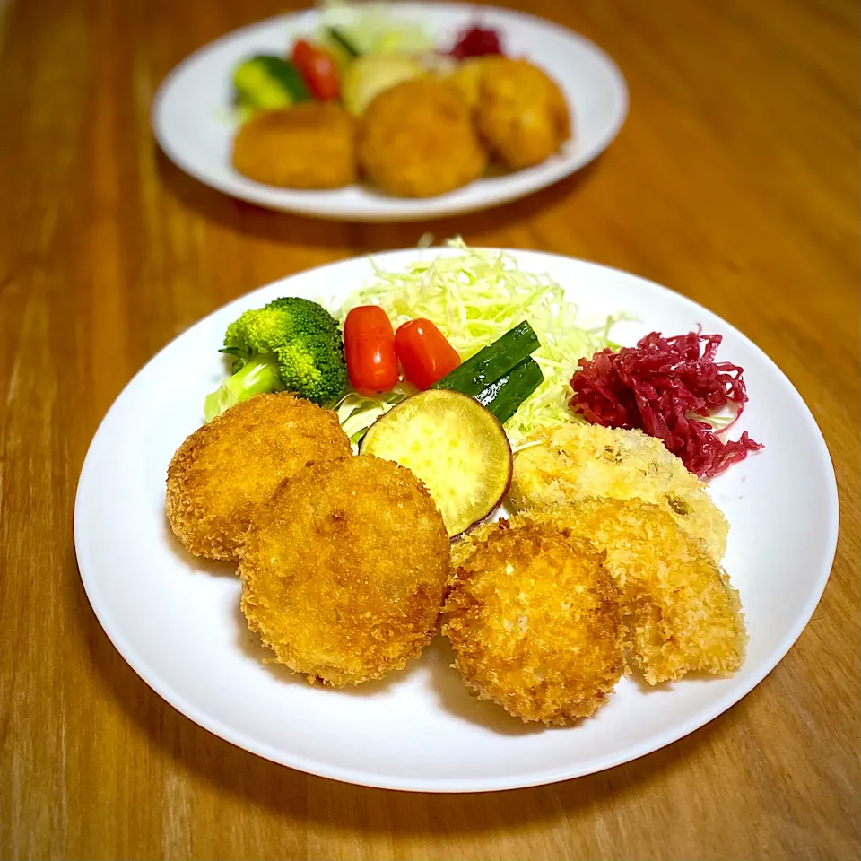 揚物いろいろ♪ 手作りポテトコロッケ・帆立・蓮根・南瓜・さつまいも|みかりんさん