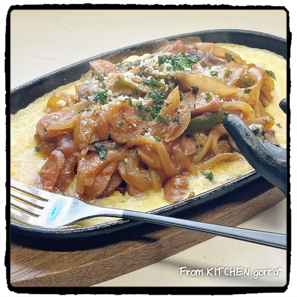 なぜか急に食べたくなる⁈昔ながらの鉄板ナポリタン🍝|gonta*さん