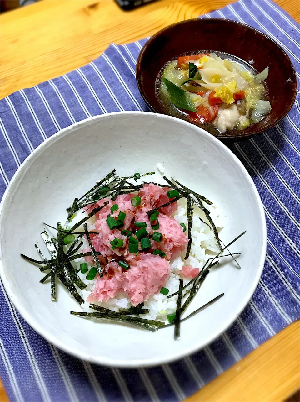 ねぎとろ丼、寄せ鍋|sayaさん