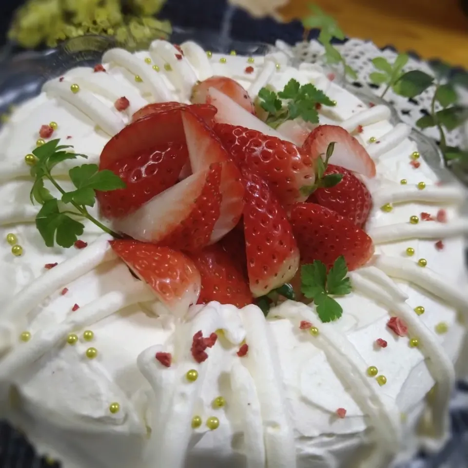 やっつけバースデーケーキ😁|とまと🍅さん