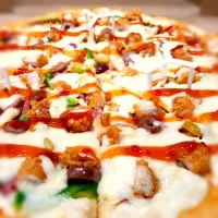 Snapdishの料理写真:#chickenstripspizza|Nawal hegazyさん