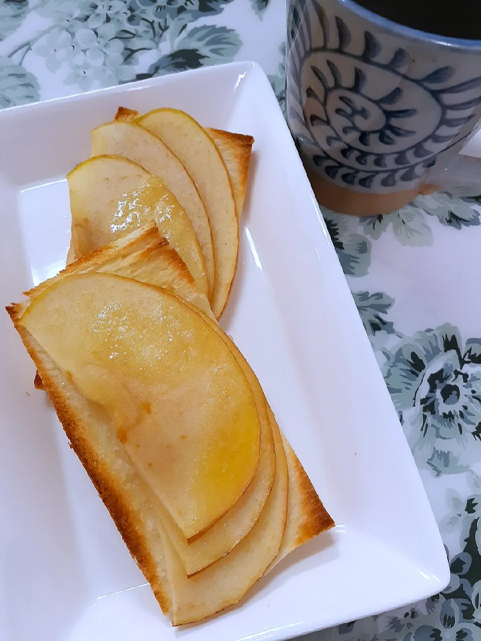 🔷🍞食パンde🍎アップルタルト風🔷|@きなこさん