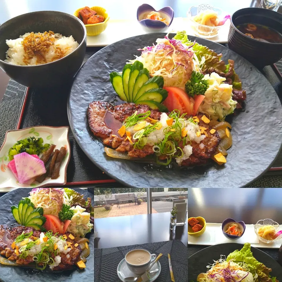 Snapdishの料理写真:柔らかビーフのステーキ膳ランチ🍽|うたかた。さん