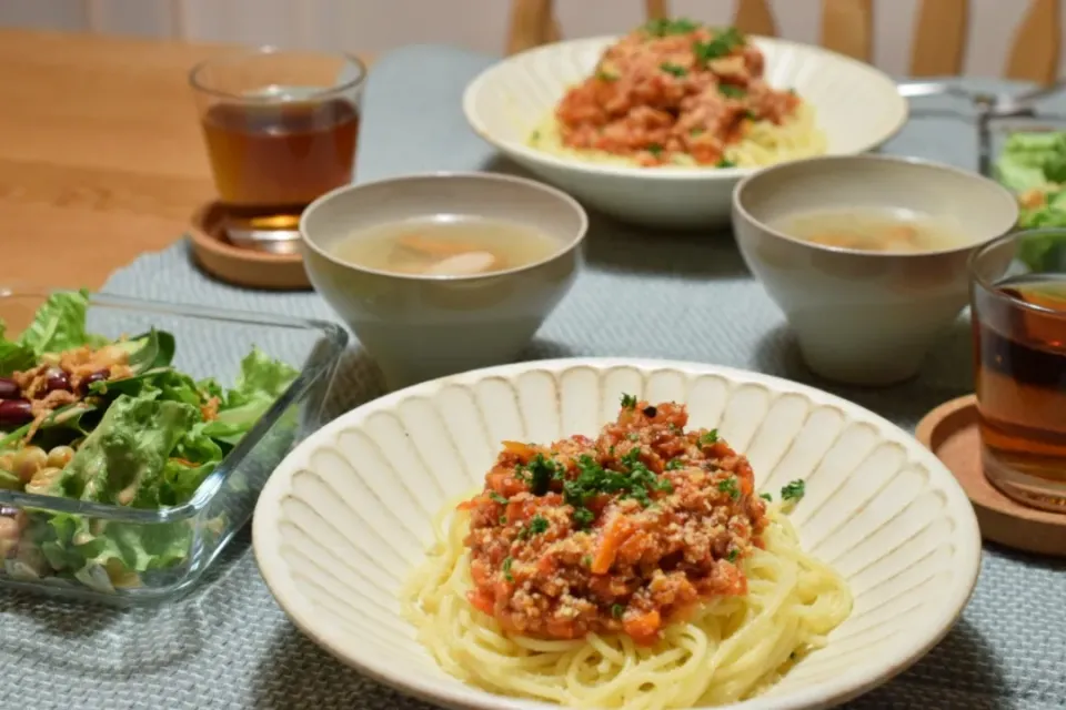 志摩さんのレシピでミートスパゲティ|うにんぱすさん