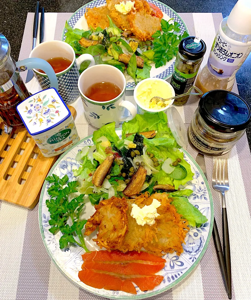 ドイツの🇩🇪ポテトパンケーキ REIBE KUCHENとグリーンサラダ|シュトママさん