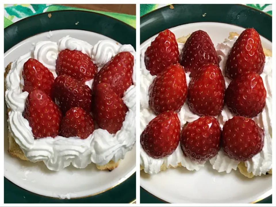 Snapdishの料理写真:いちごのシフォンケーキ|デジタルパーマさん