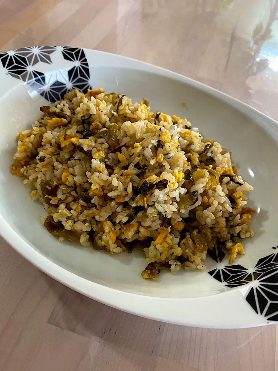 辛子高菜チャーハン|休日限定ままさん