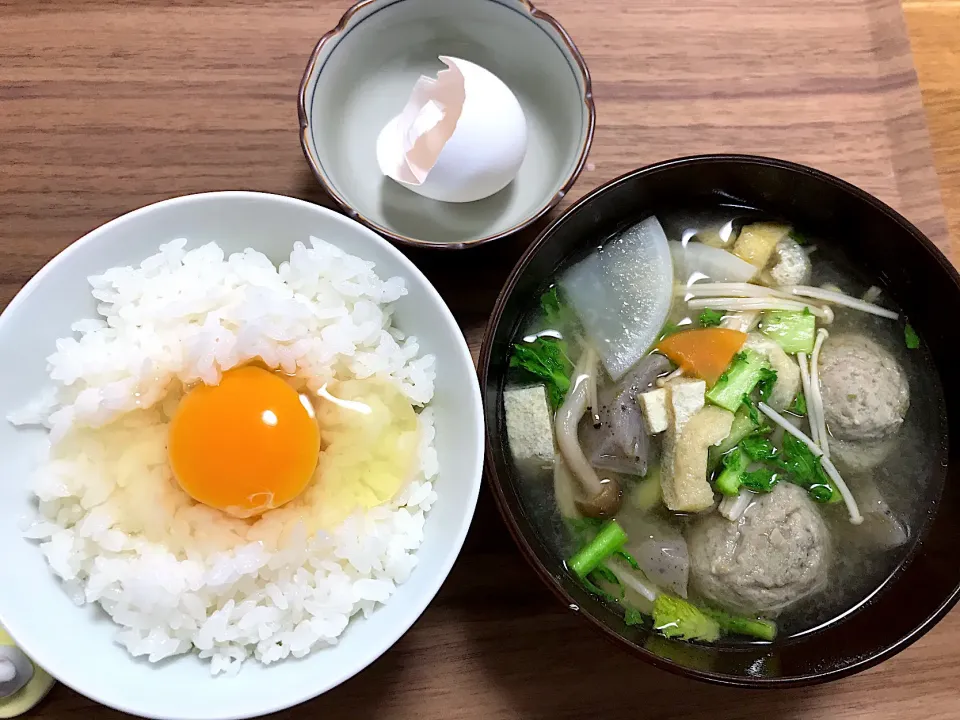 具沢山つみれ汁の朝定食|morimi32さん