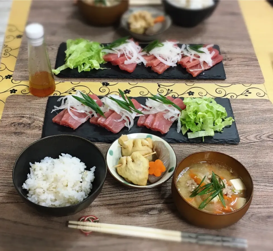 Snapdishの料理写真:マグロのカルパッチョ～夕飯|チムニーさん