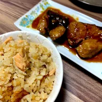 鮭の炊き込みご飯 ぶりの照り焼き|夕凪 ミナトさん