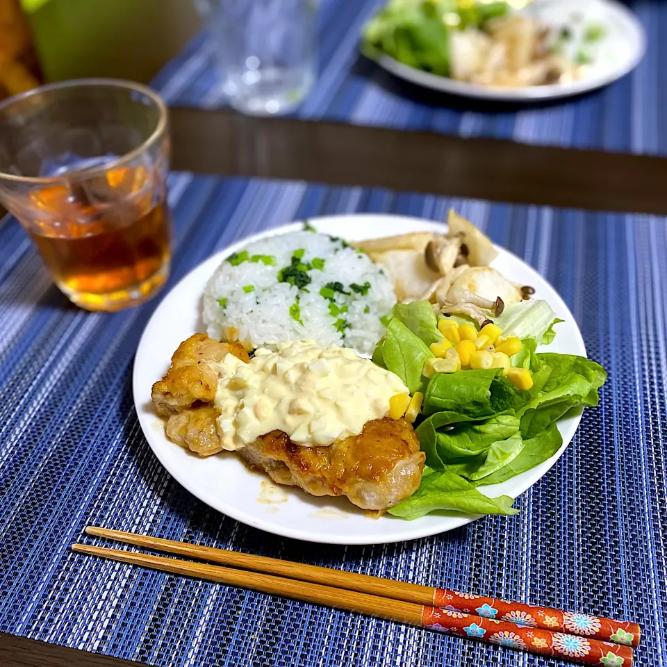 オレンジチキン南蛮🍊カブのソテー×カブの葉ごはん|ちぐあささん