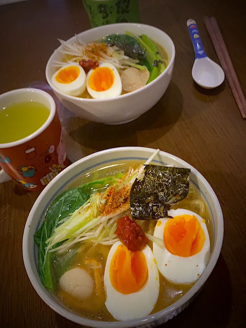 帆立入り味噌ラーメン🍜　お茶🍵|ch＊K*∀o(^^*)♪さん