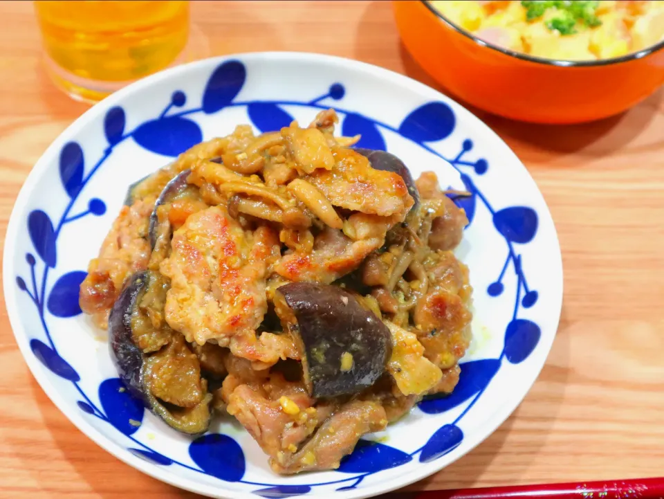 豚肉となすのカレーみそ炒め|まゆさん