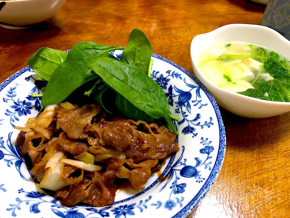 Snapdishの料理写真:豚肉とネギの甘味噌焼き|さんだーさん