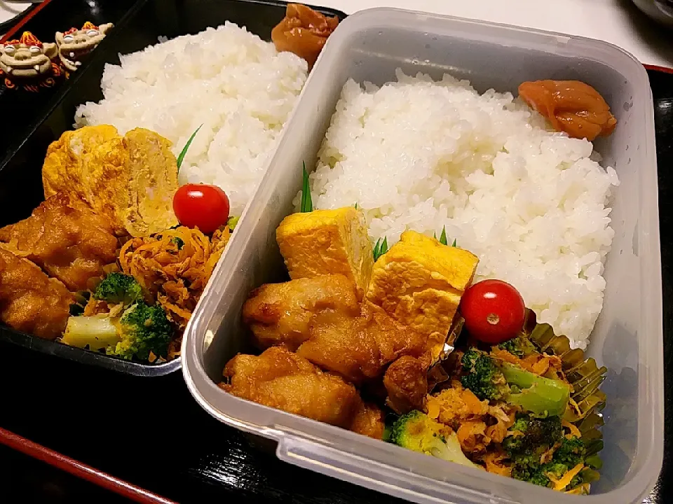 夫弁当、息子弁当|みどりさん