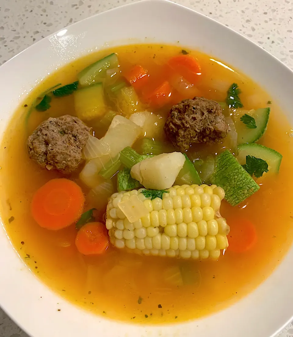 Albondigas soup|🌺IAnneさん